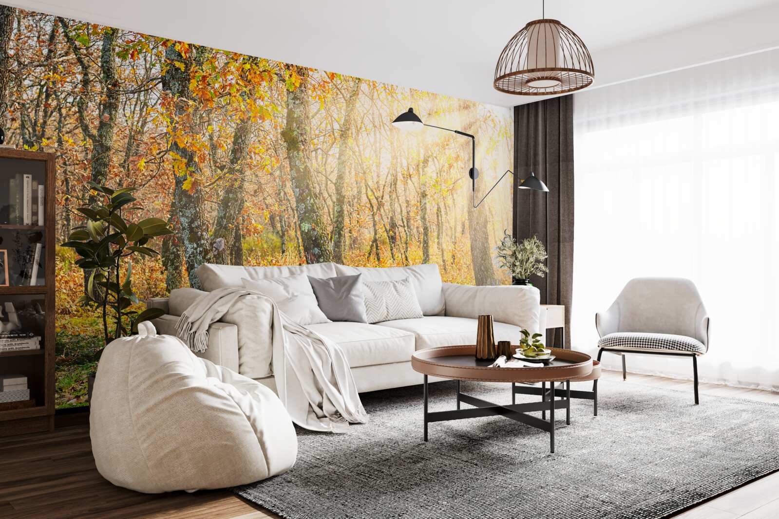 Fototapeta Świt w jesiennym zaroślu