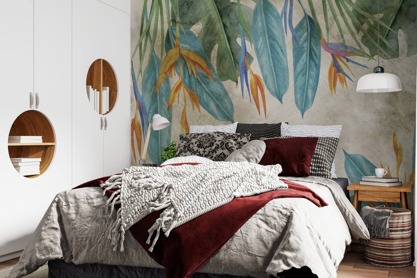 Fototapeta niezwykłe wyglądające liście tropikalne