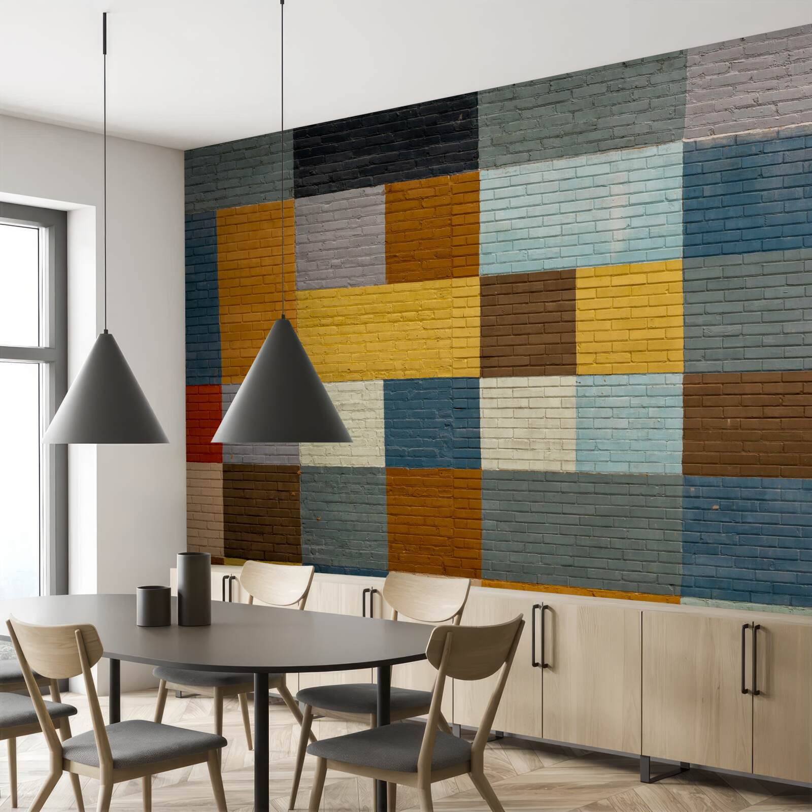 Fototapeta prostokątne kształty w kolorze