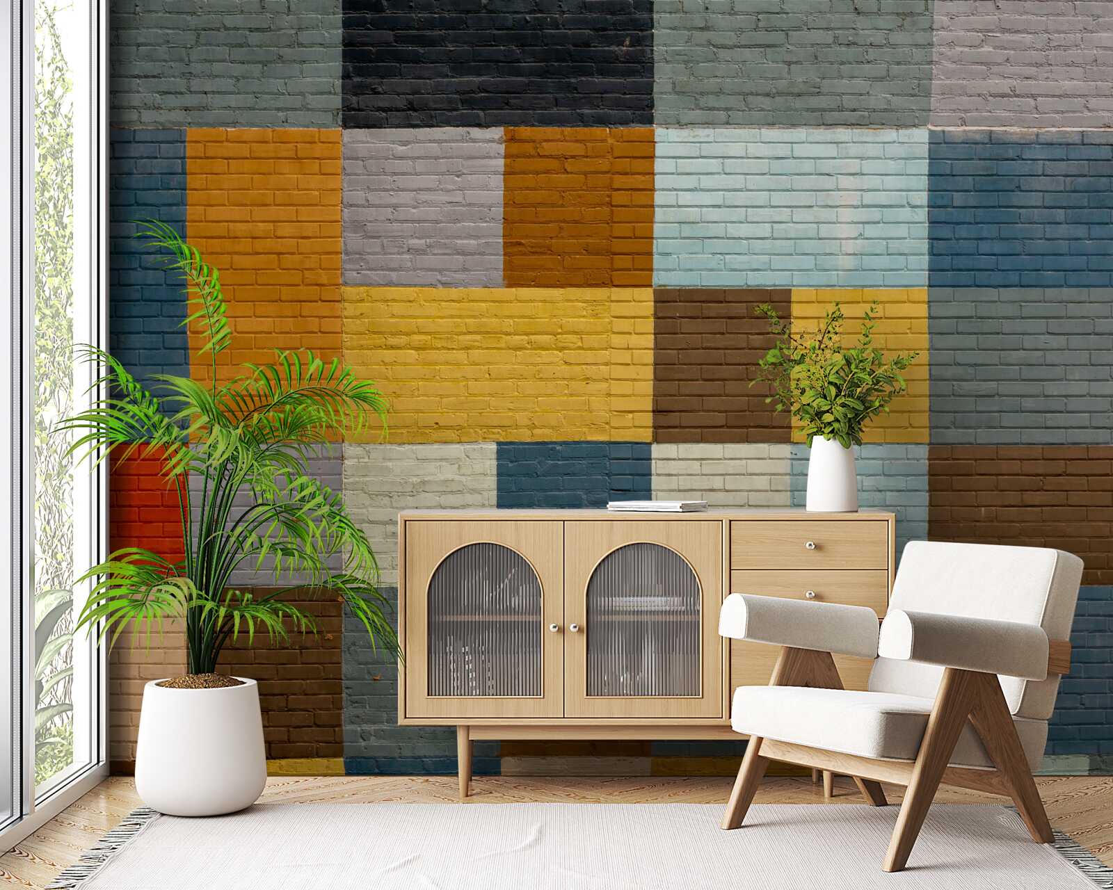 Fototapeta prostokątne kształty w kolorze