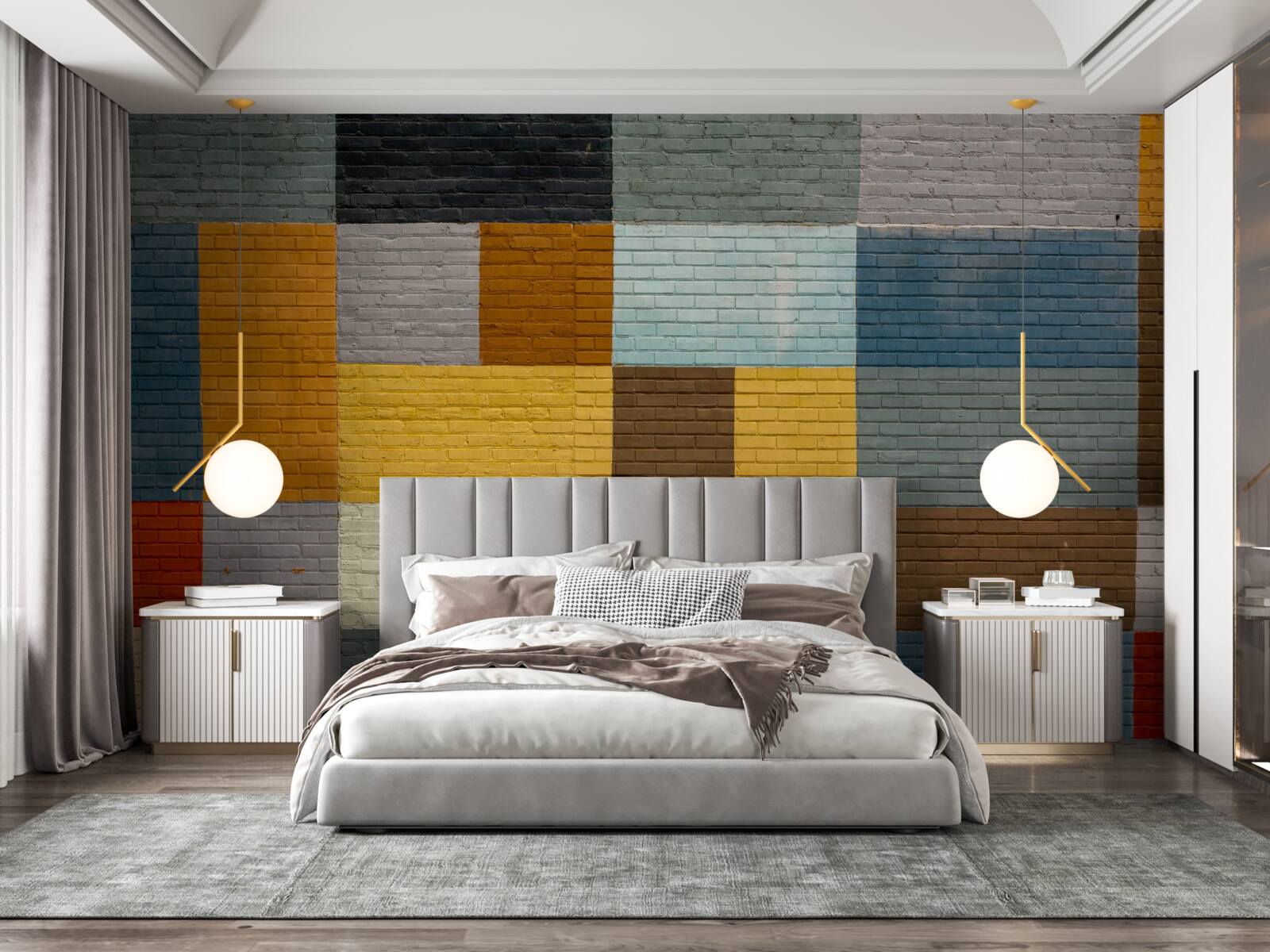 Fototapeta prostokątne kształty w kolorze