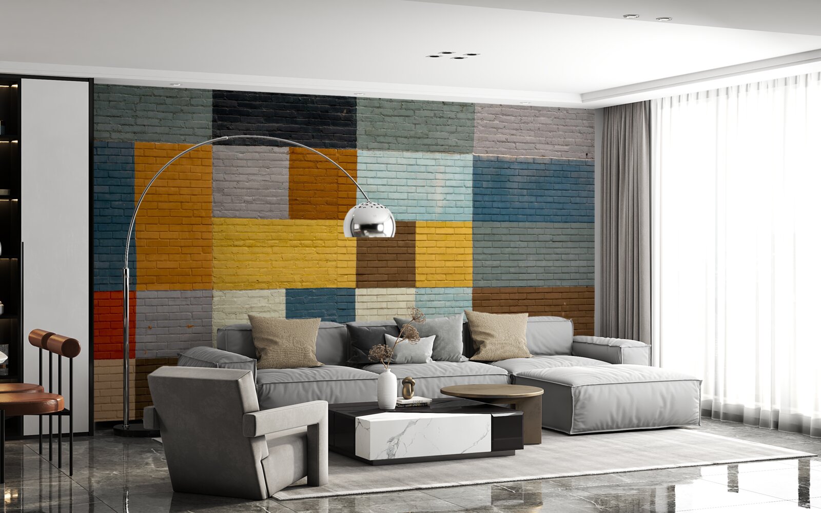 Fototapeta prostokątne kształty w kolorze