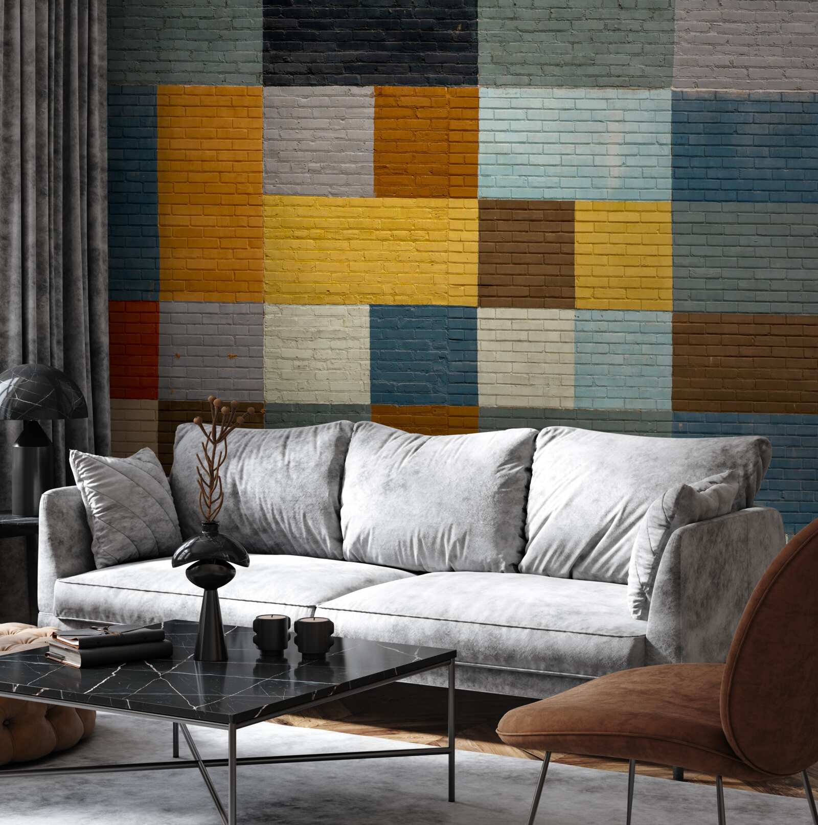 Fototapeta prostokątne kształty w kolorze