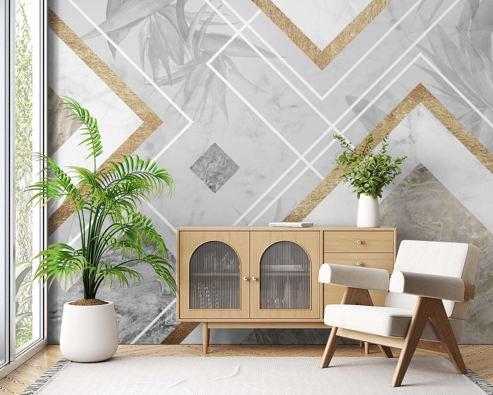 Fototapeta prostokątne linie na marmurze