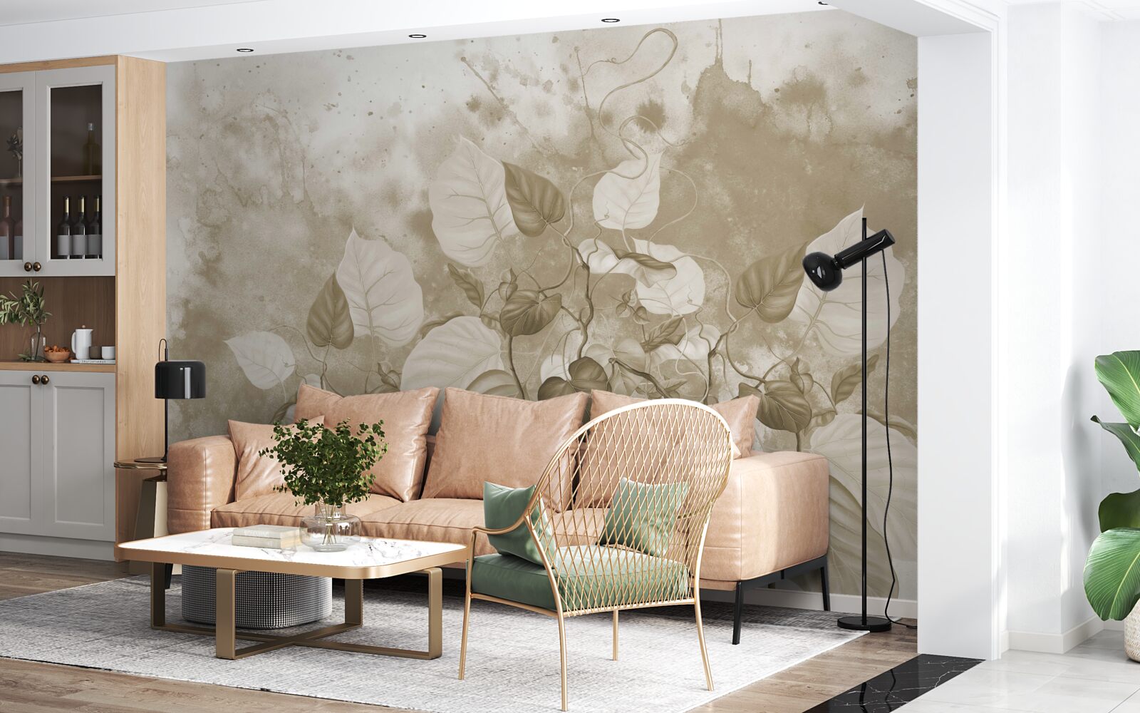 Fototapeta poranek na łące spowity jest mgłą