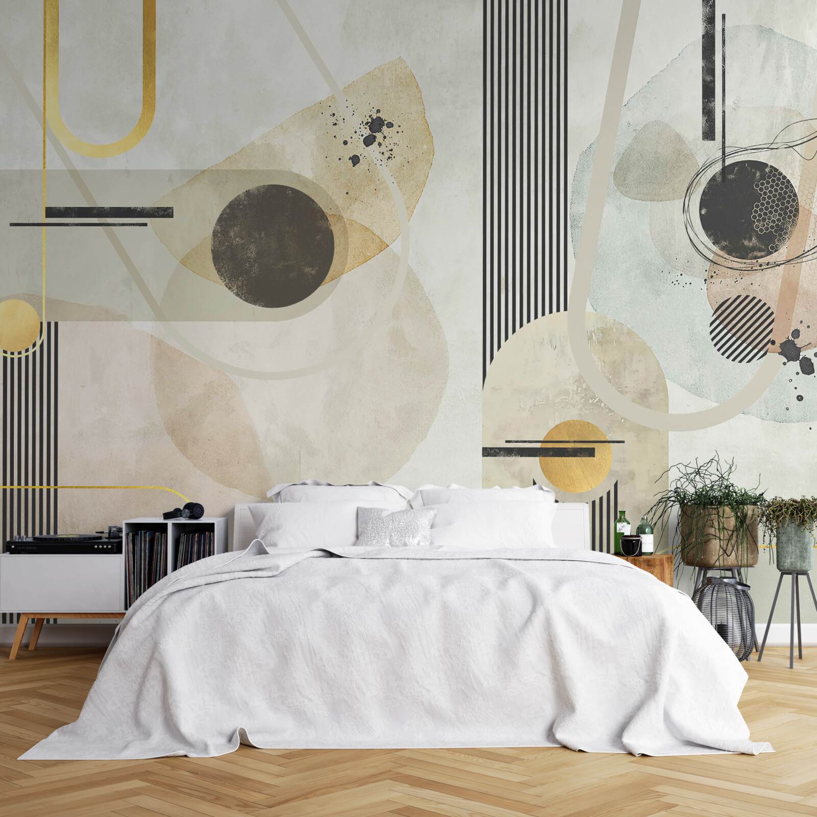 Fototapeta pionowe abstrakcyjne kształty i linie