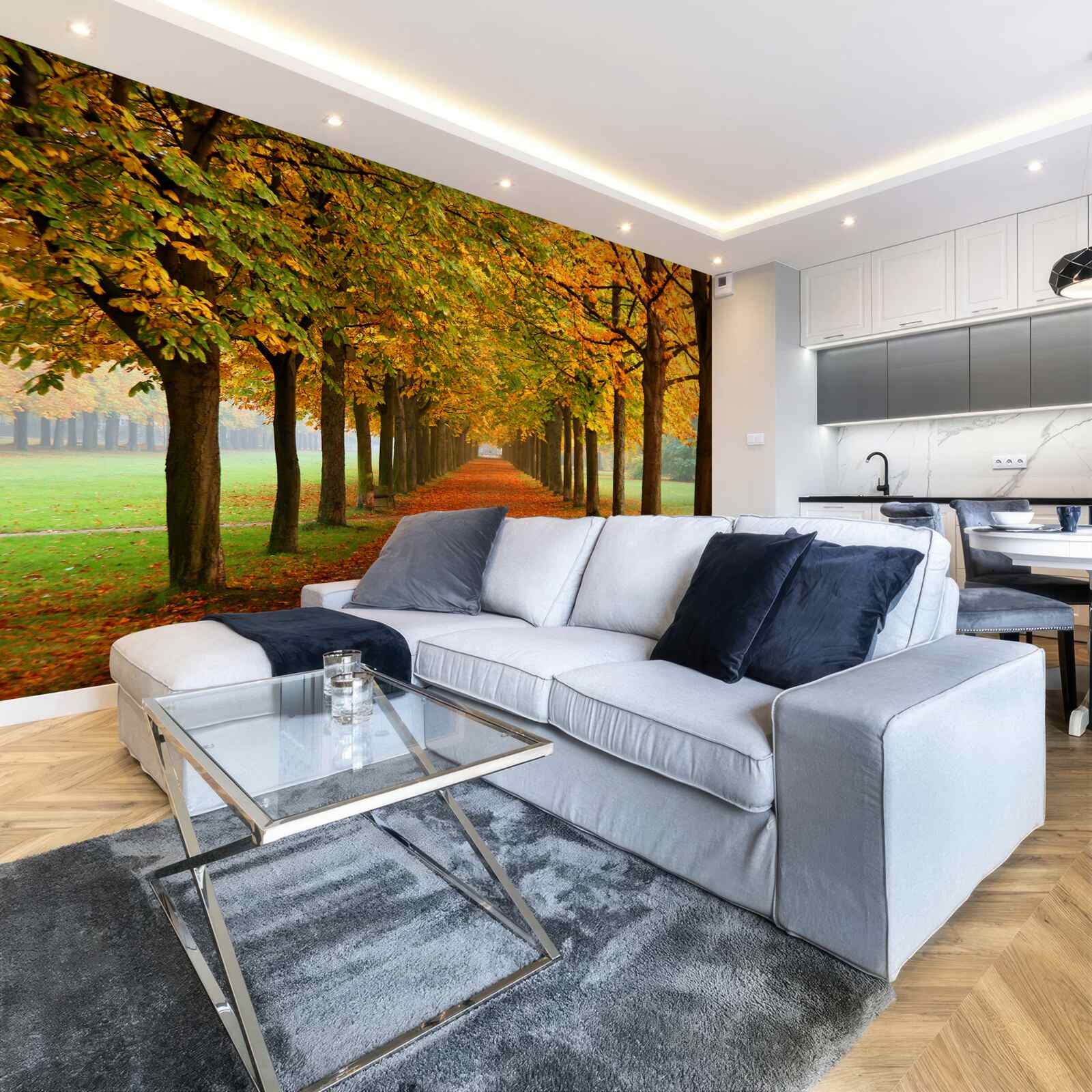 Fototapeta niekończąca się jesienna ścieżka