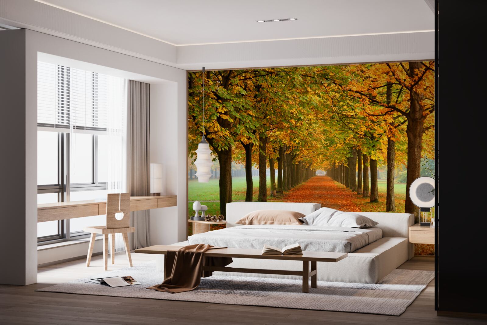 Fototapeta niekończąca się jesienna ścieżka