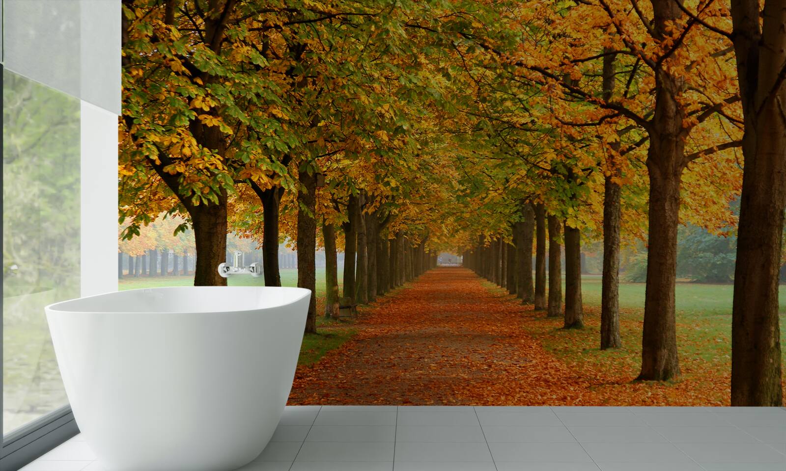 Fototapeta niekończąca się jesienna ścieżka