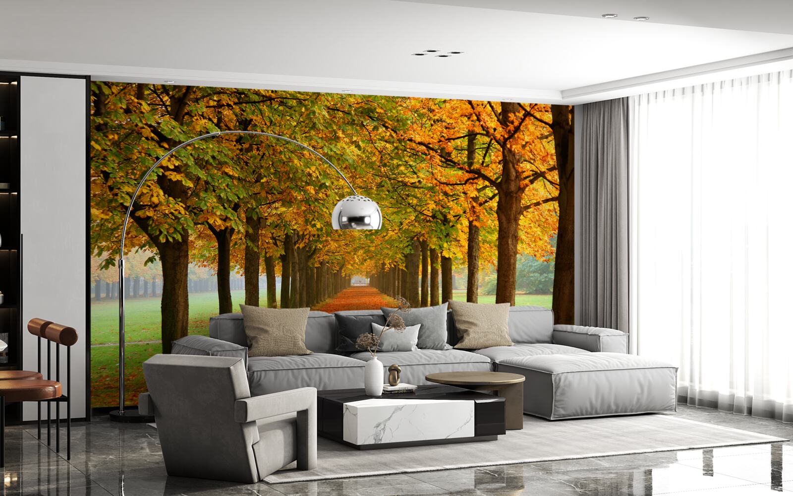 Fototapeta niekończąca się jesienna ścieżka