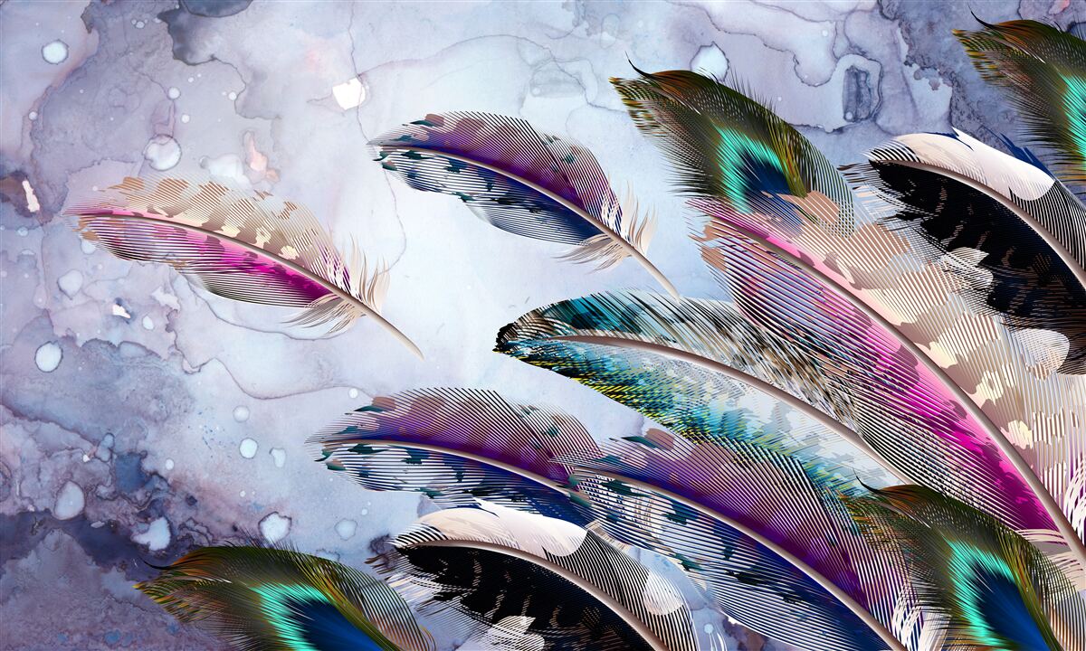 Fototapeta upierzenie magicznego ptaka