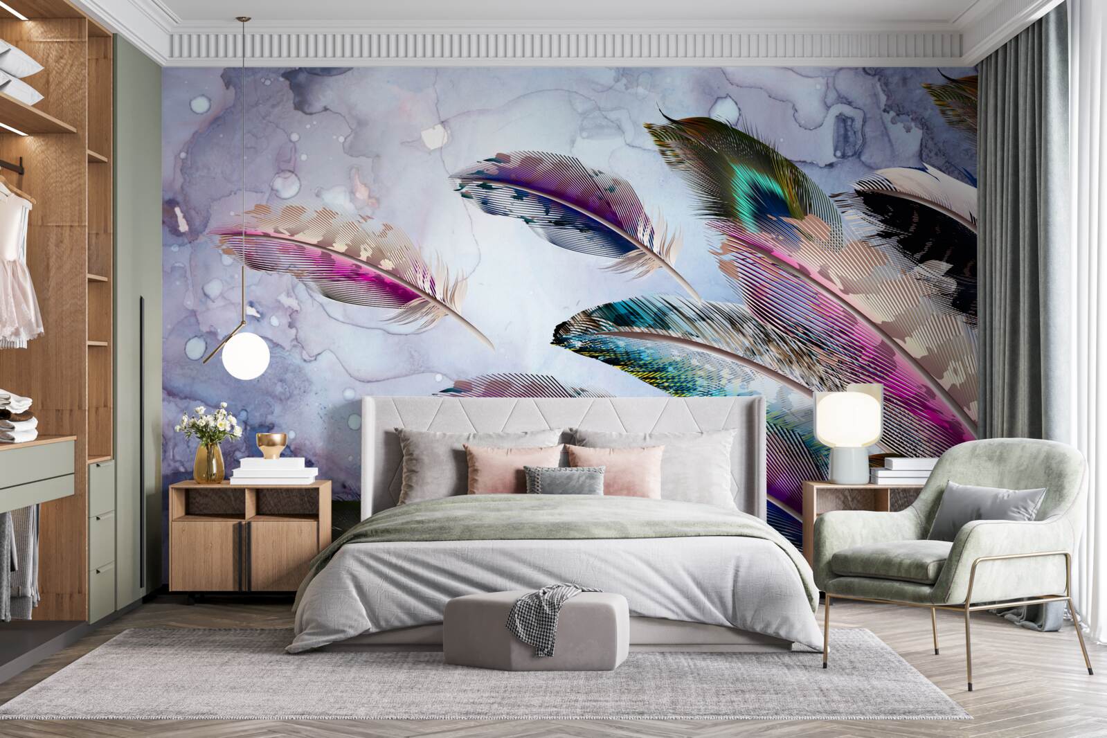 Fototapeta upierzenie magicznego ptaka