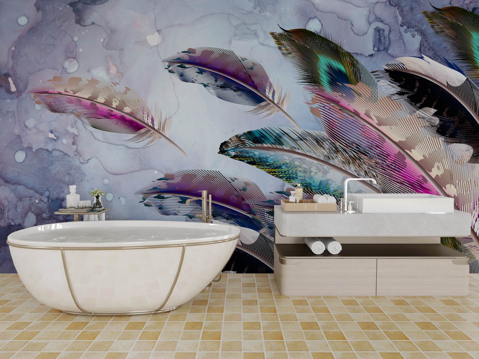 Fototapeta upierzenie magicznego ptaka