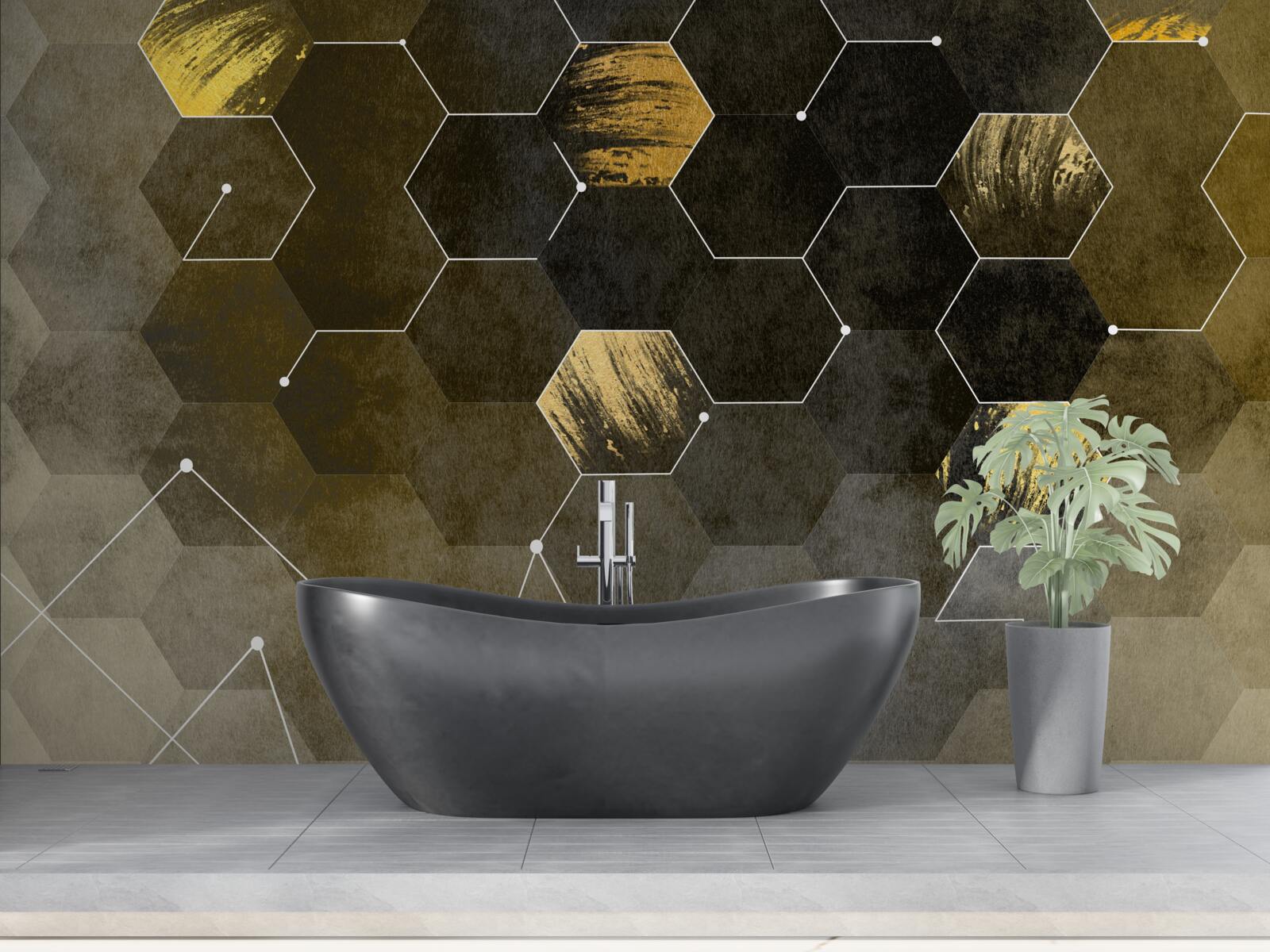 Fototapeta złote ptaki na nocnym niebie