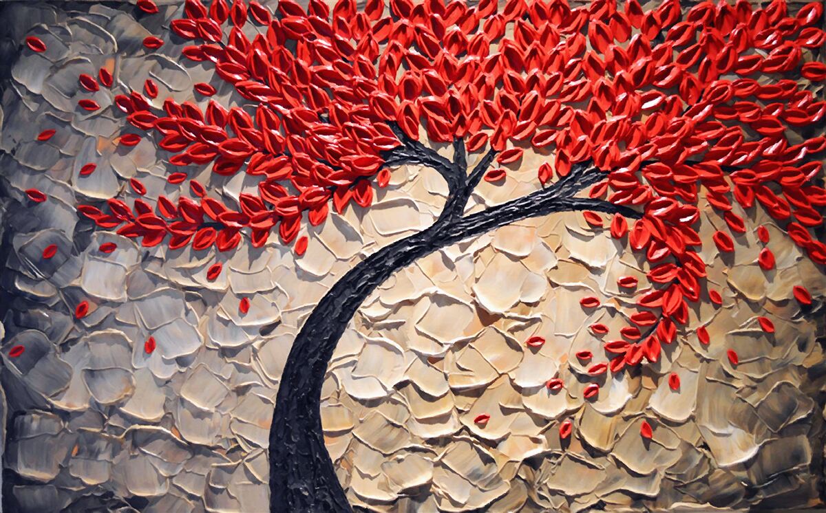 Fototapeta piękne drzewo mahoniowe w pełnym rozkwicie