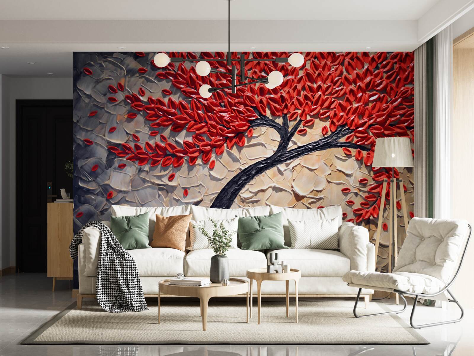 Fototapeta piękne drzewo mahoniowe w pełnym rozkwicie