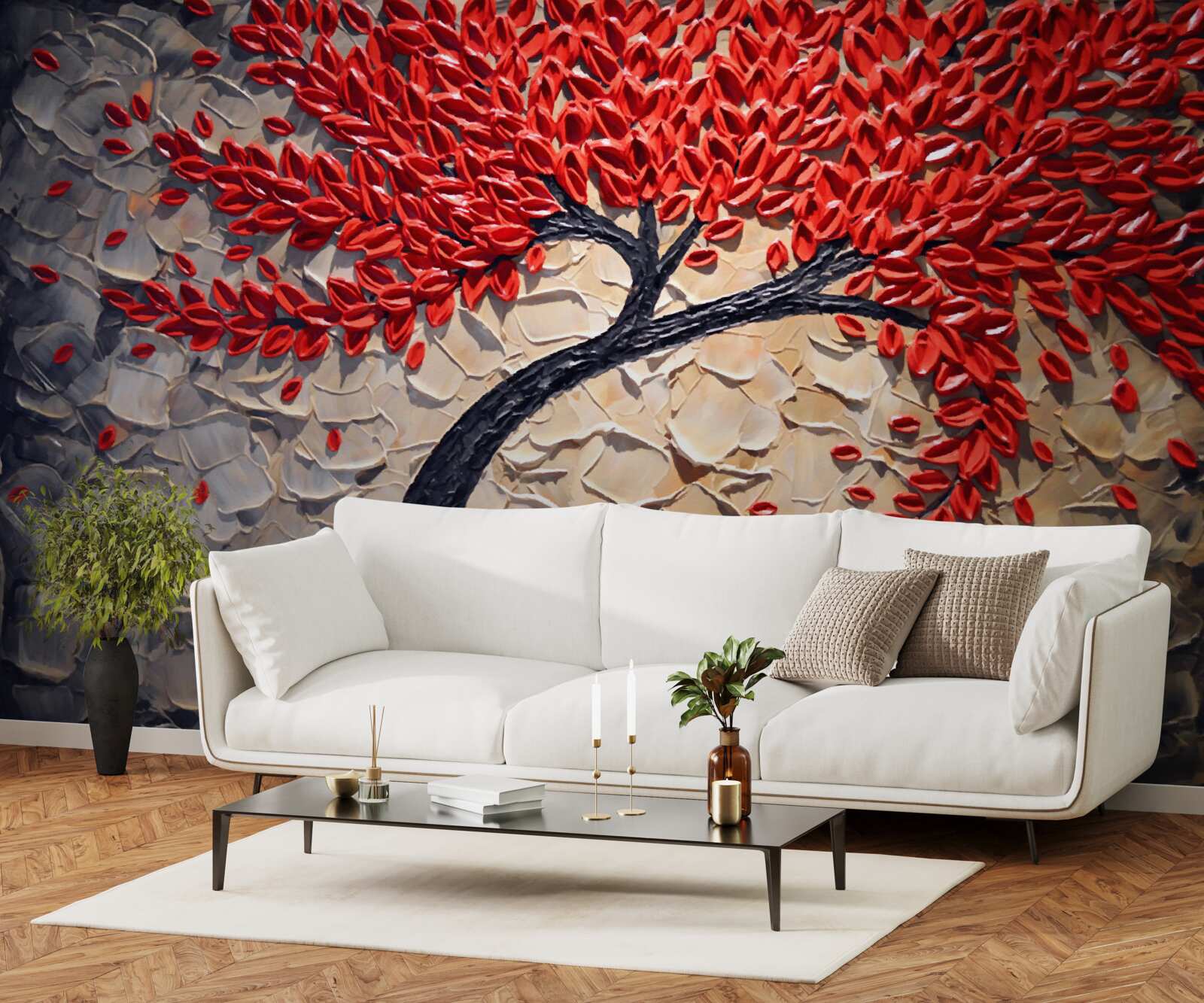 Fototapeta piękne drzewo mahoniowe w pełnym rozkwicie