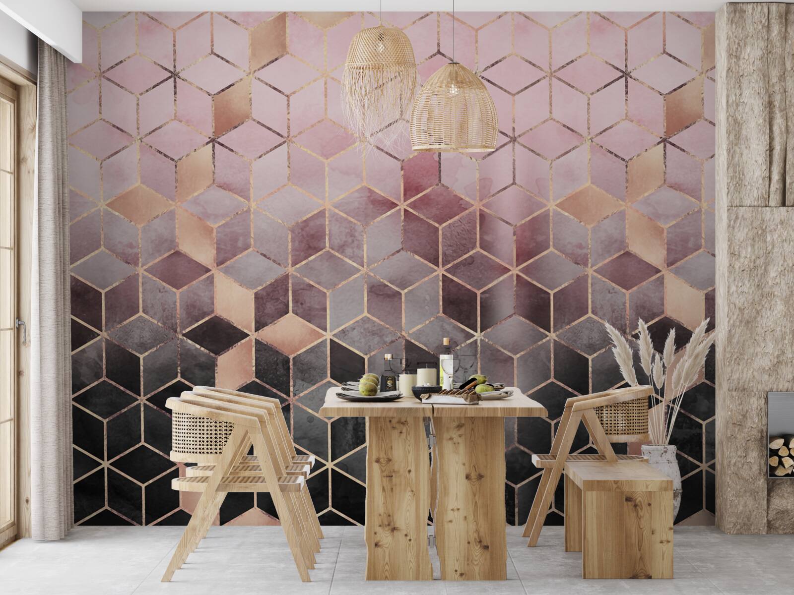 Fototapeta gradient na segmentach prostokątnych