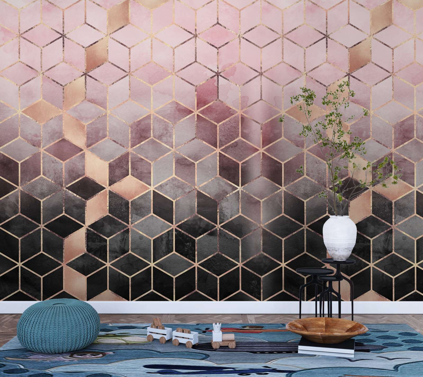 Fototapeta gradient na segmentach prostokątnych