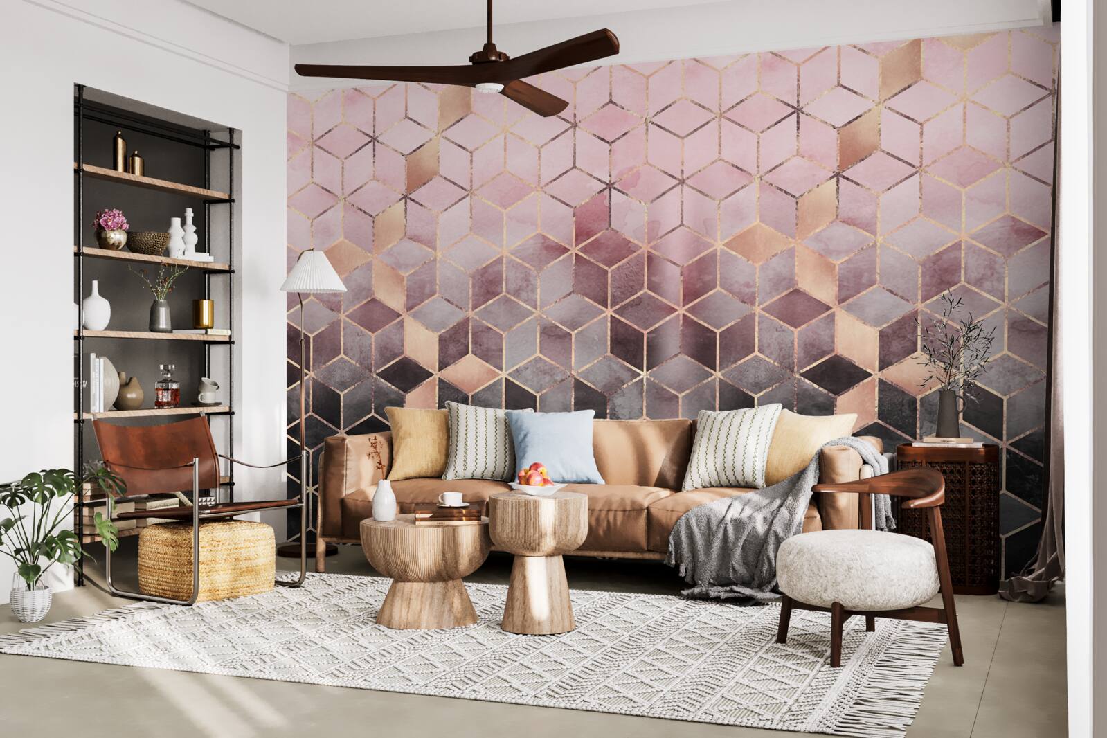 Fototapeta gradient na segmentach prostokątnych