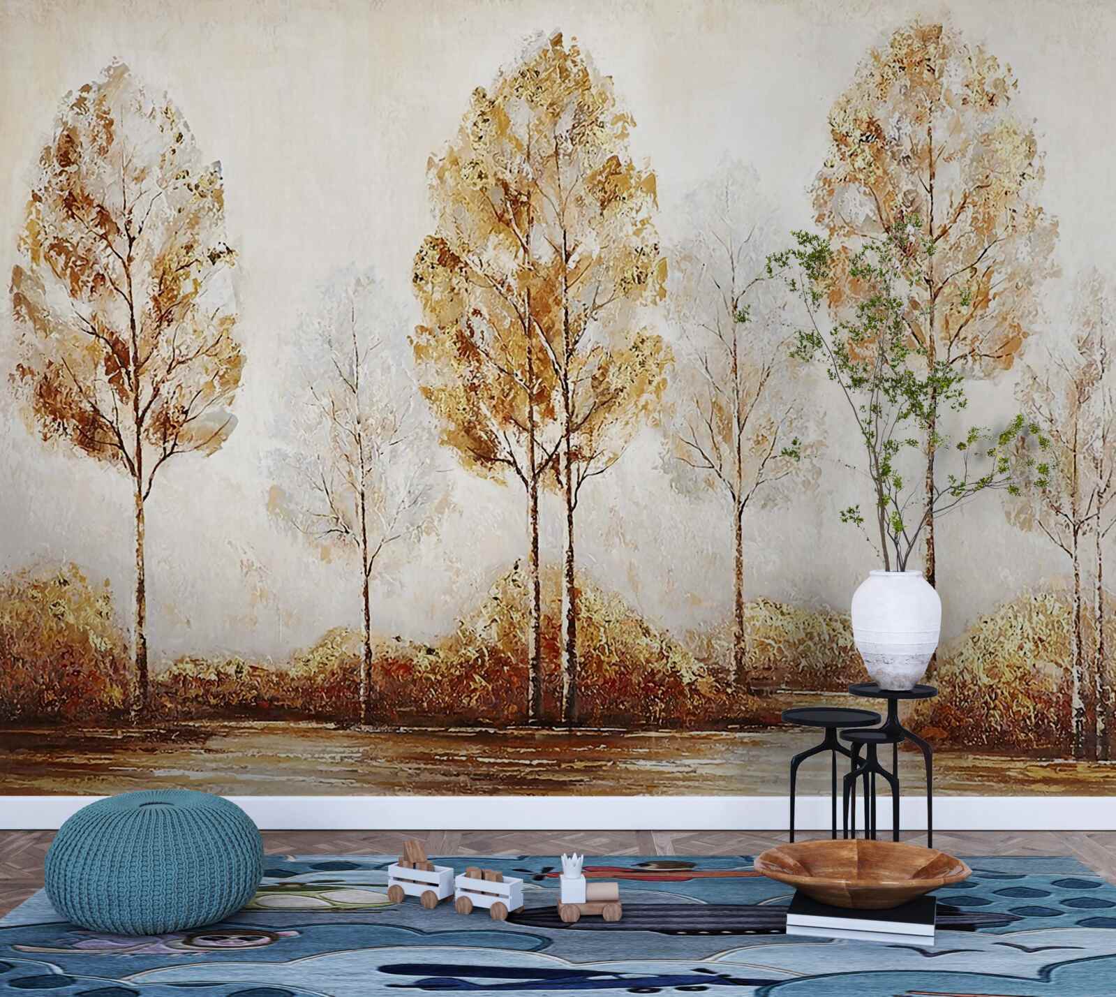 Fototapeta obraz lasu jesienią