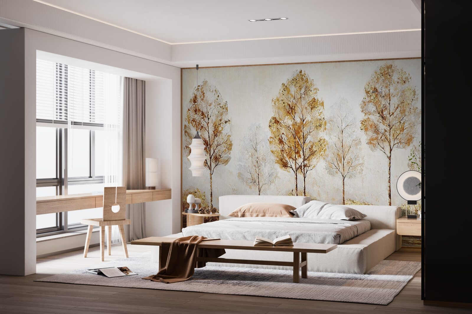 Fototapeta obraz lasu jesienią