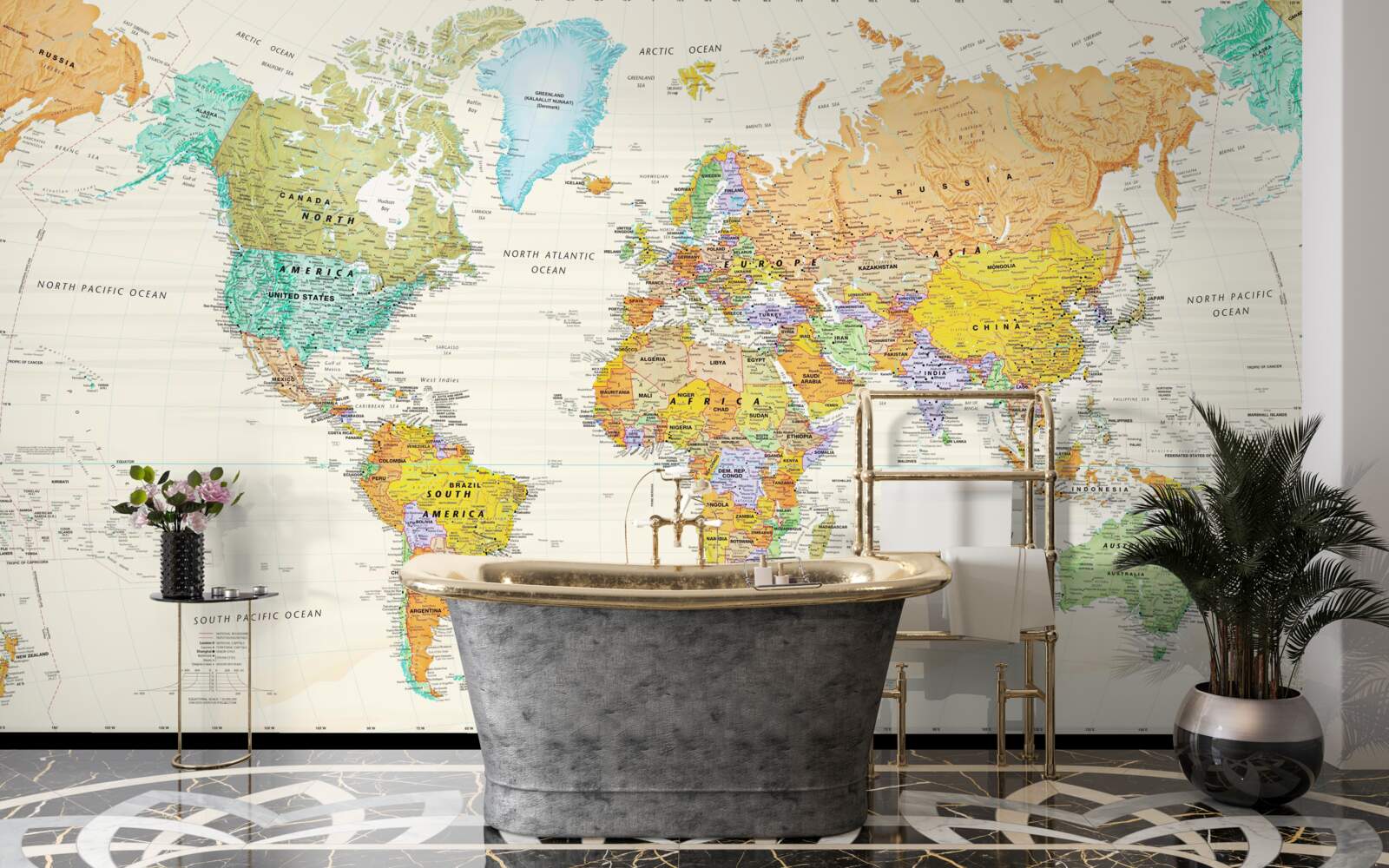 Fototapeta globalna mapa ziemi