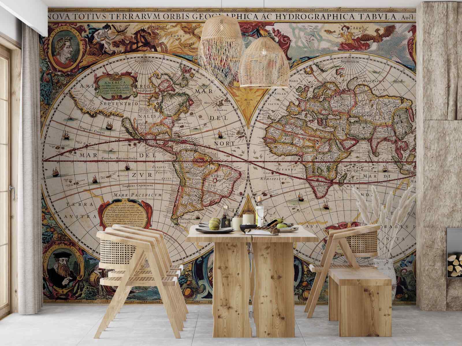 Fototapeta antyczna mapa świata