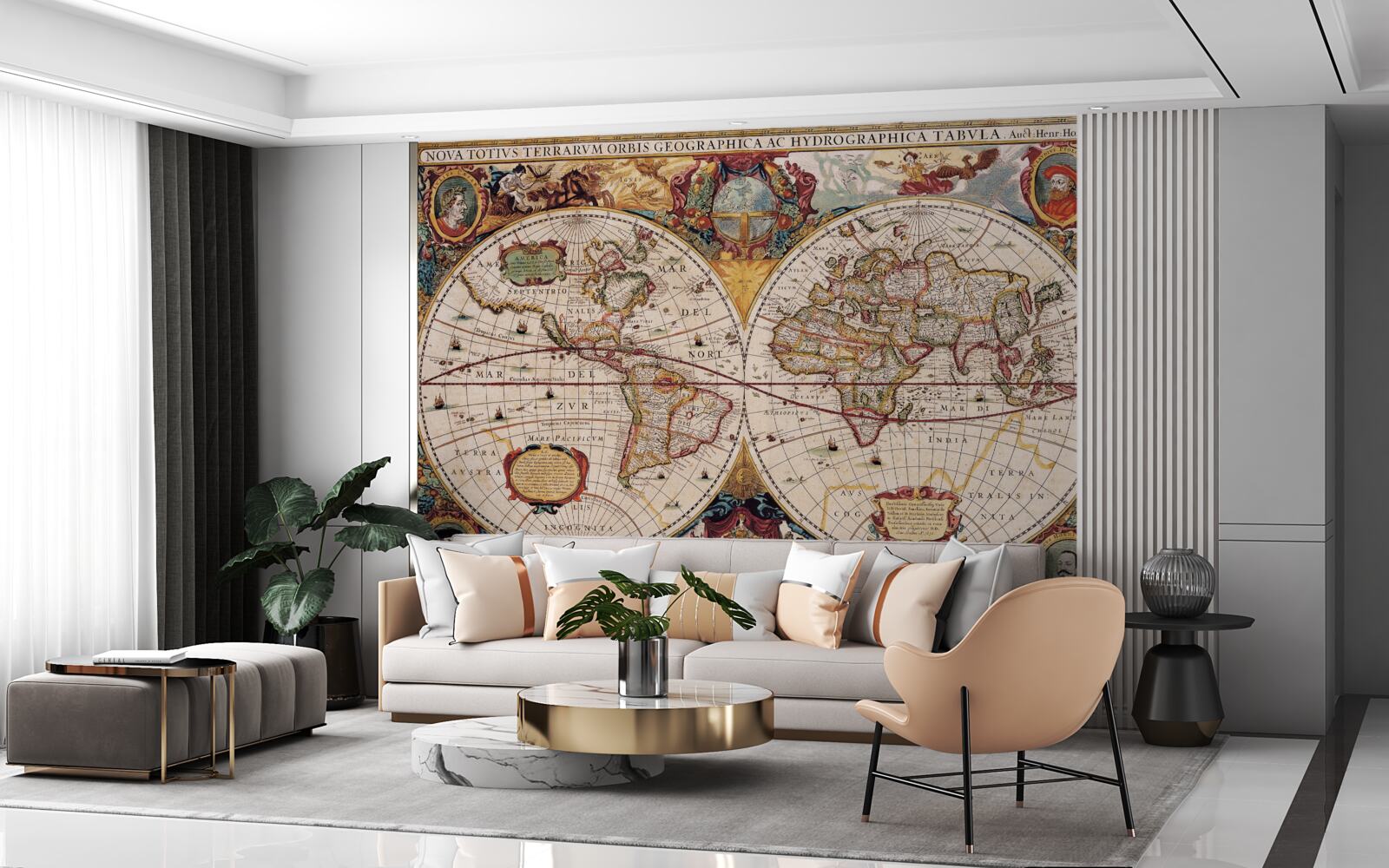 Fototapeta antyczna mapa świata