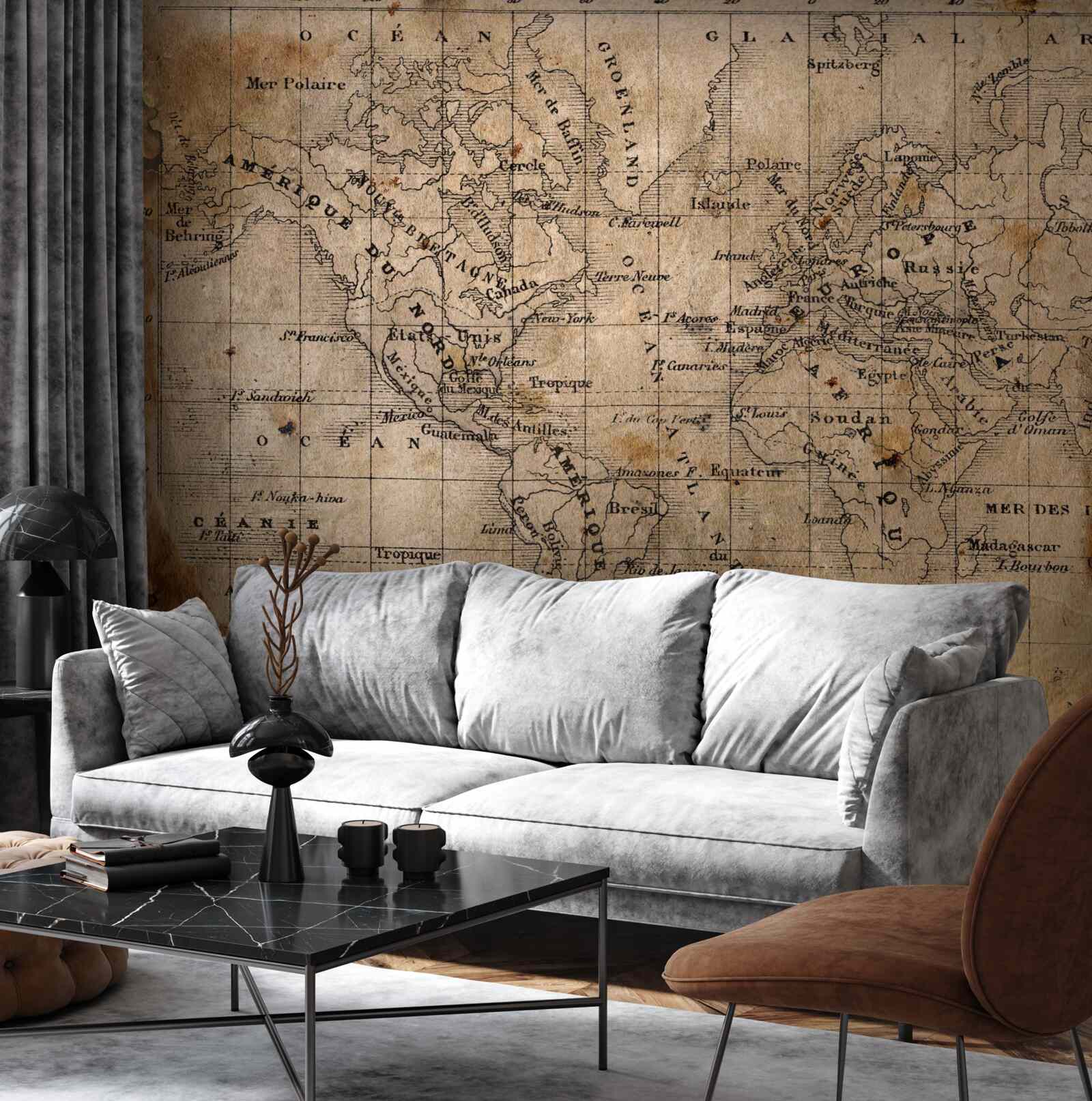 Fototapeta fragment starożytnej kartografii