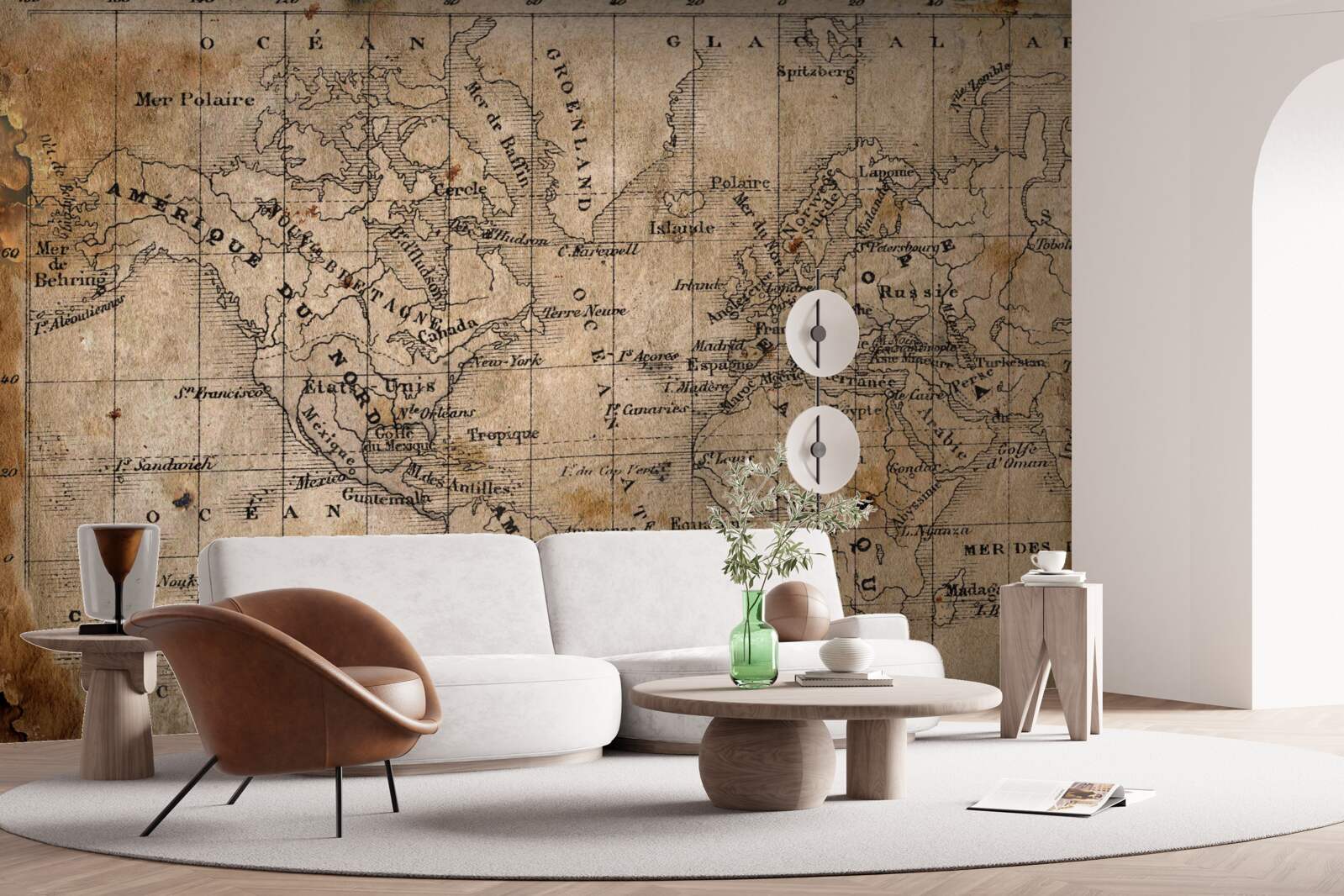 Fototapeta fragment starożytnej kartografii