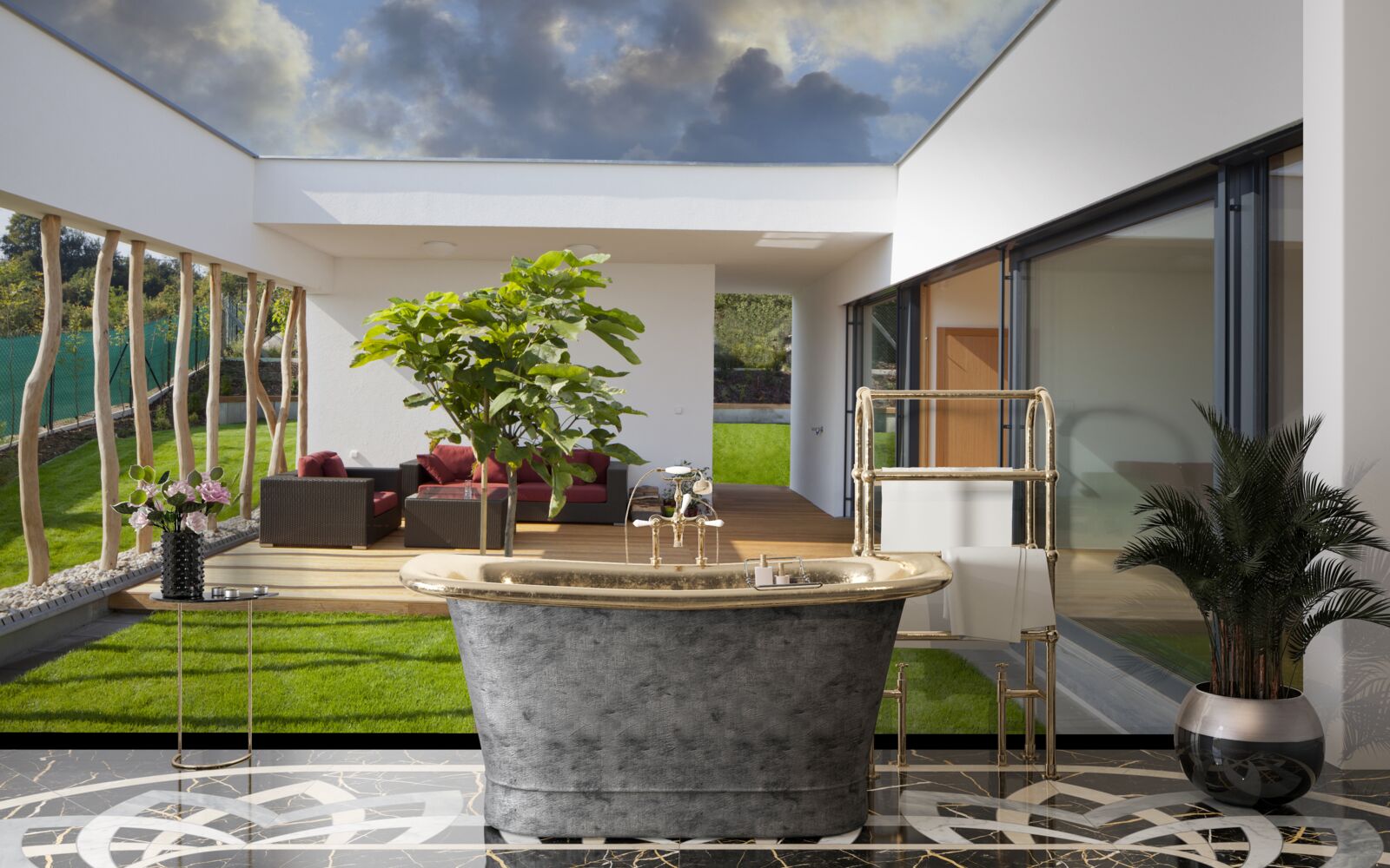 Fototapeta zmodernizowany projekt wnętrza prywatnego domu