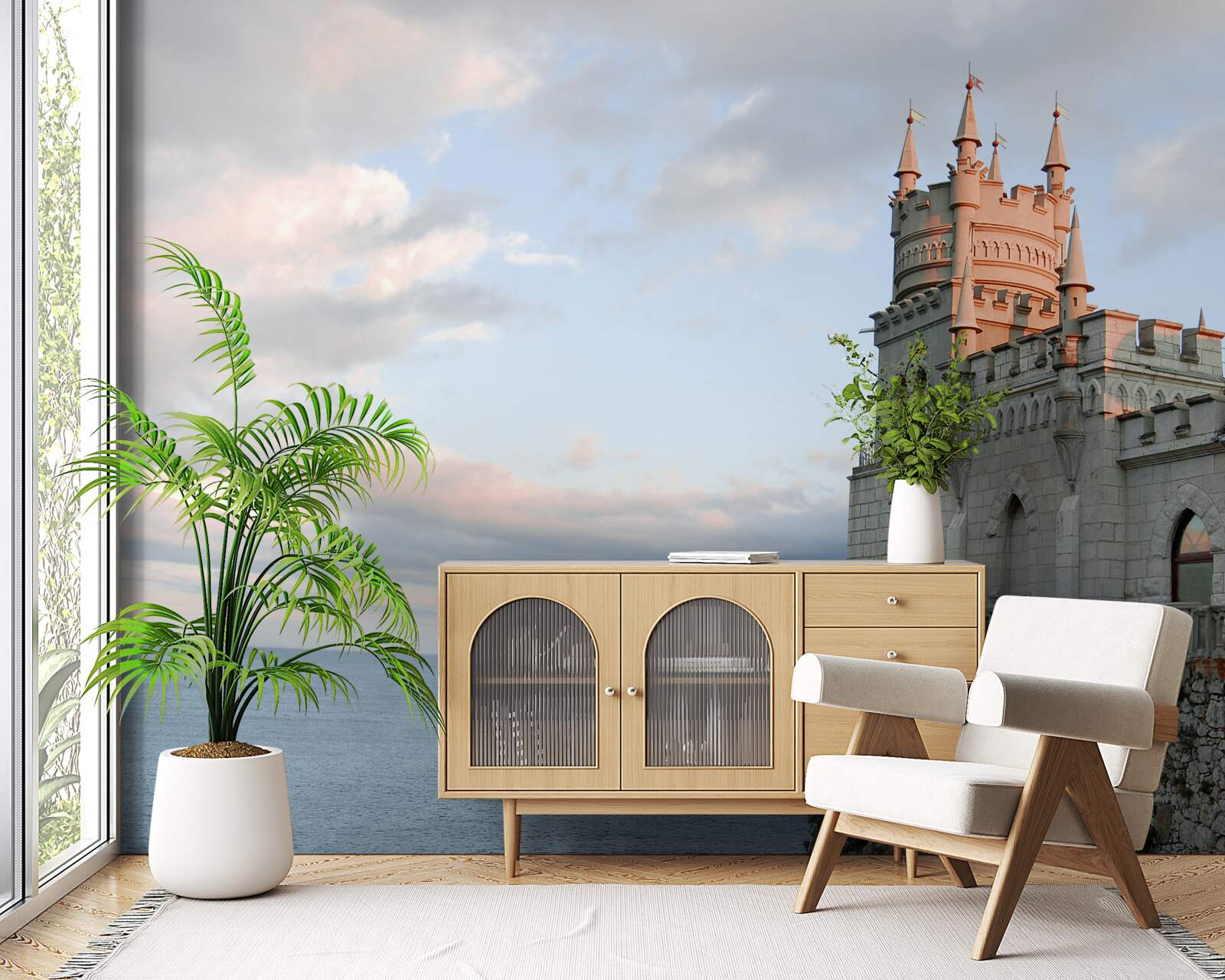 Fototapeta jaskółcze gniazdo o świcie