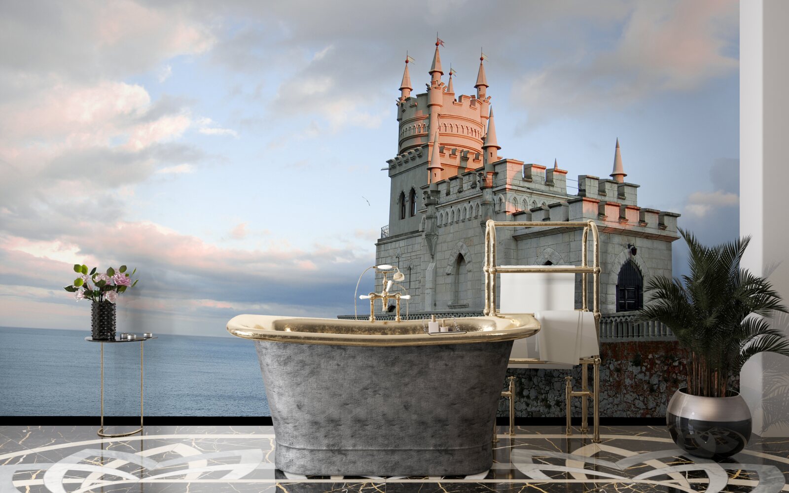 Fototapeta jaskółcze gniazdo o świcie