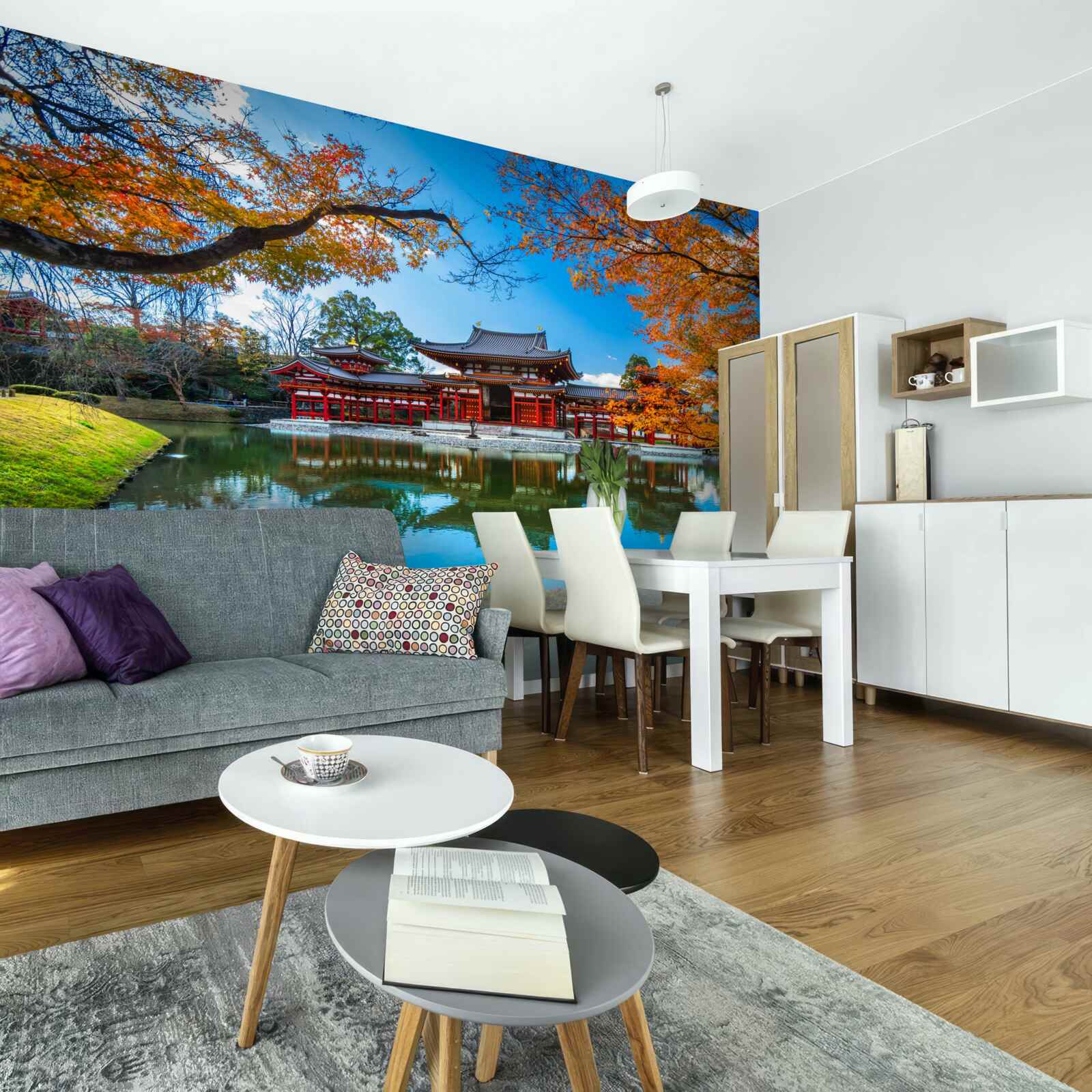 Fototapeta odbicie jesieni w japońskim parku