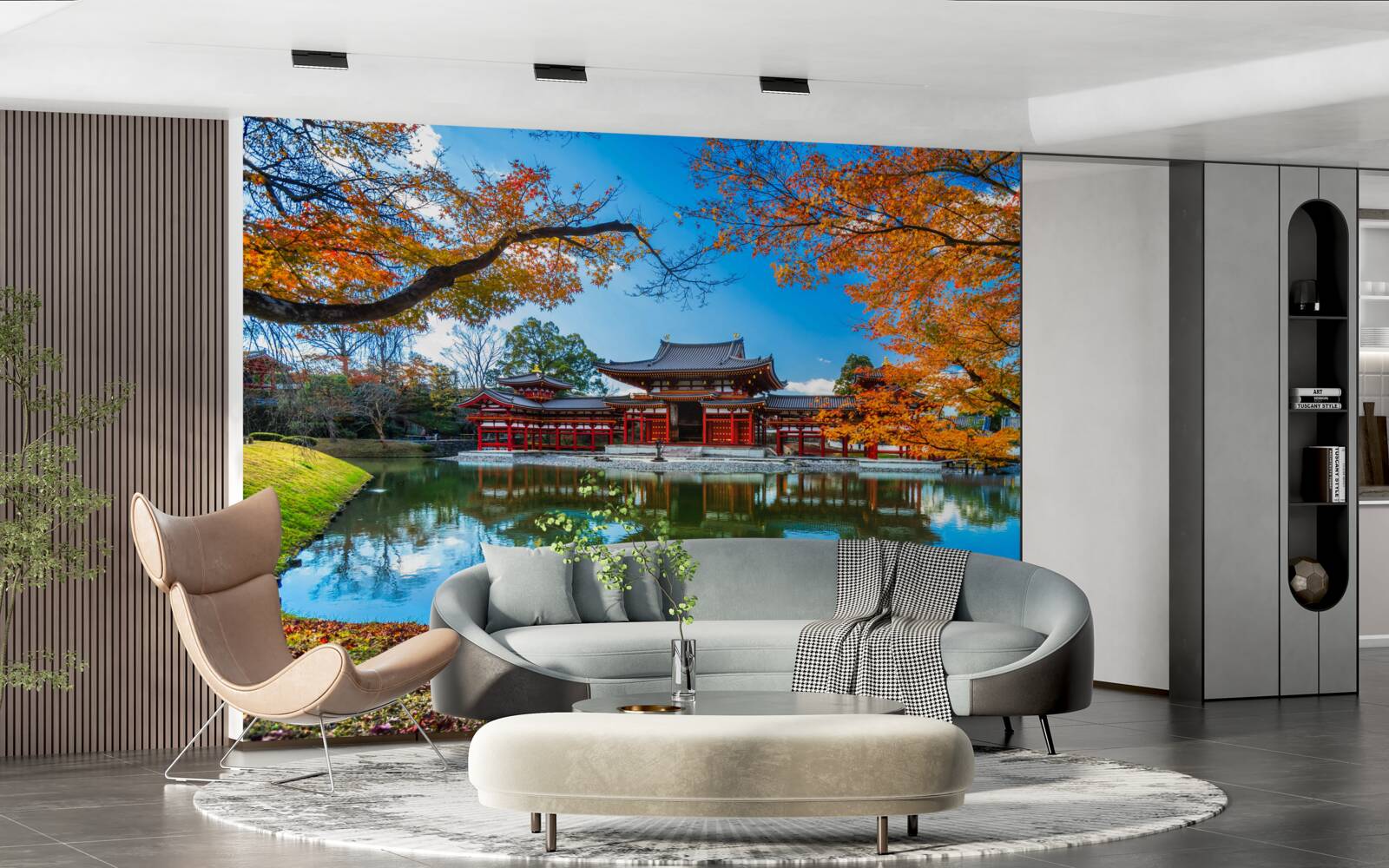 Fototapeta odbicie jesieni w japońskim parku