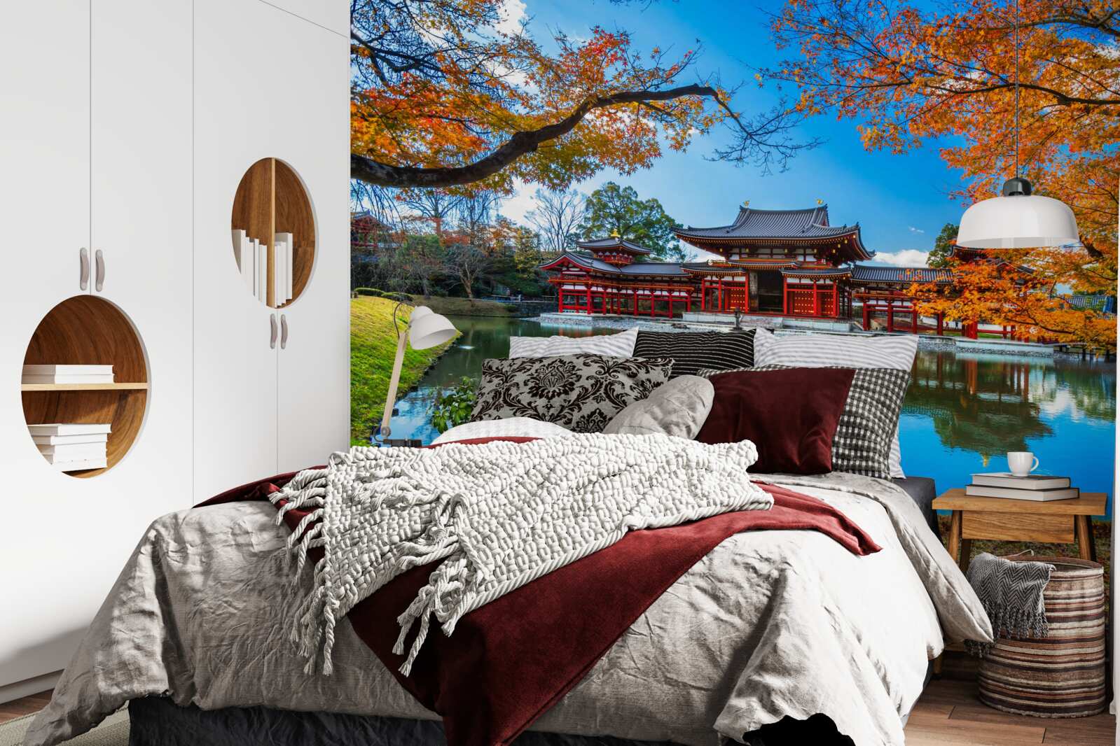 Fototapeta odbicie jesieni w japońskim parku