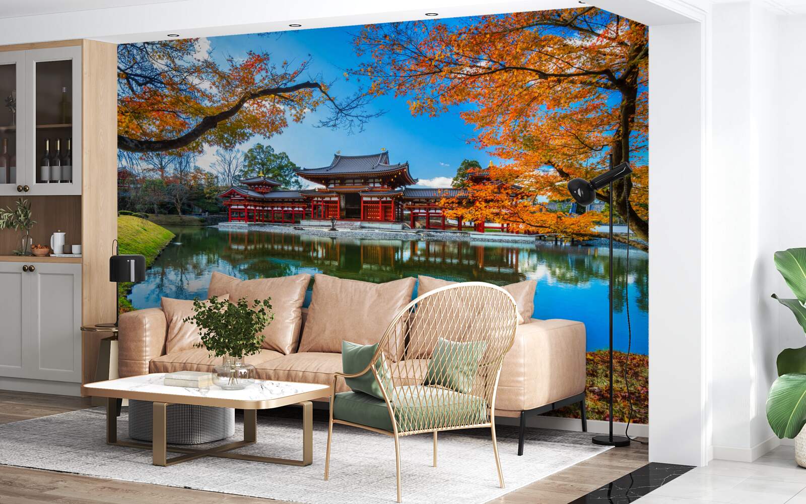 Fototapeta odbicie jesieni w japońskim parku