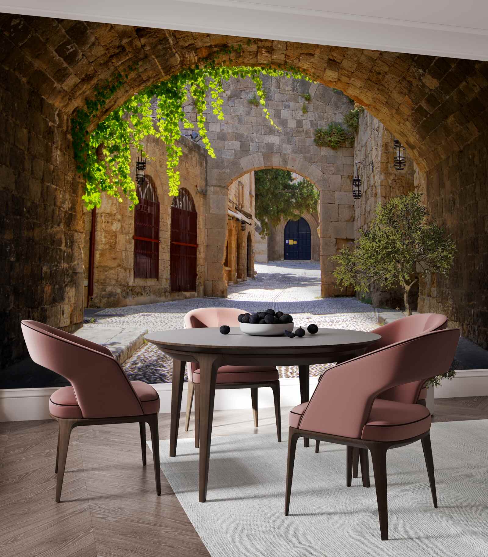 Fototapeta stare miasto zdobi kamienny łuk