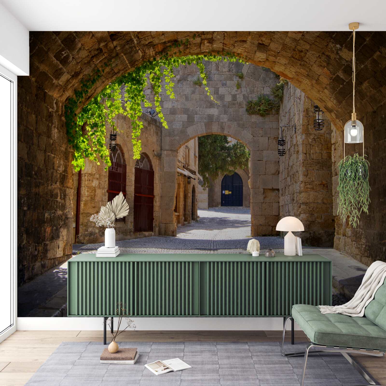 Fototapeta stare miasto zdobi kamienny łuk