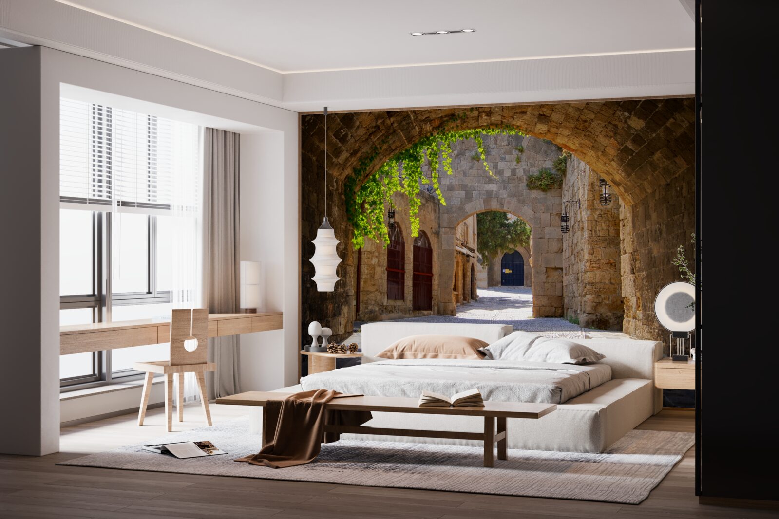 Fototapeta stare miasto zdobi kamienny łuk