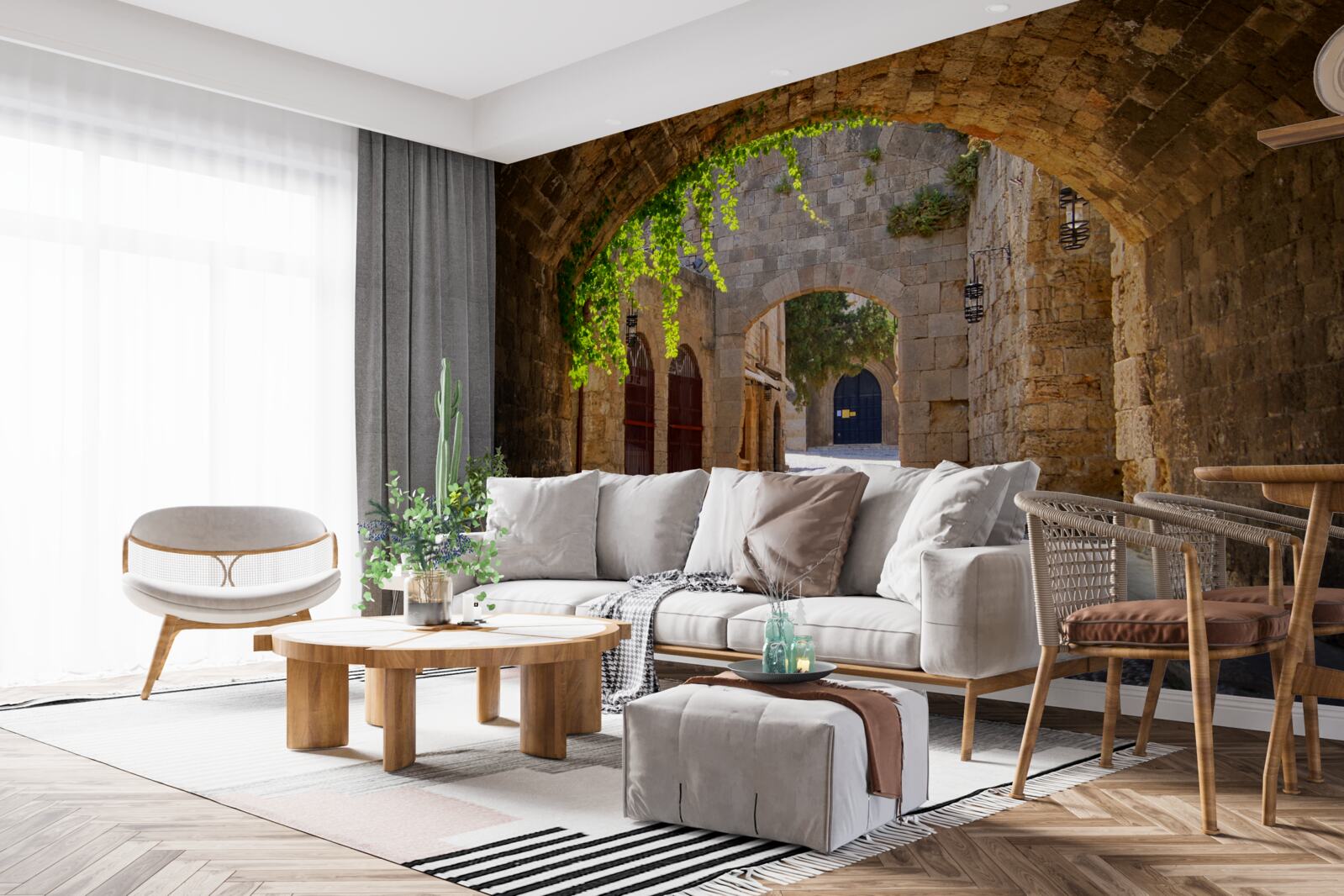 Fototapeta stare miasto zdobi kamienny łuk