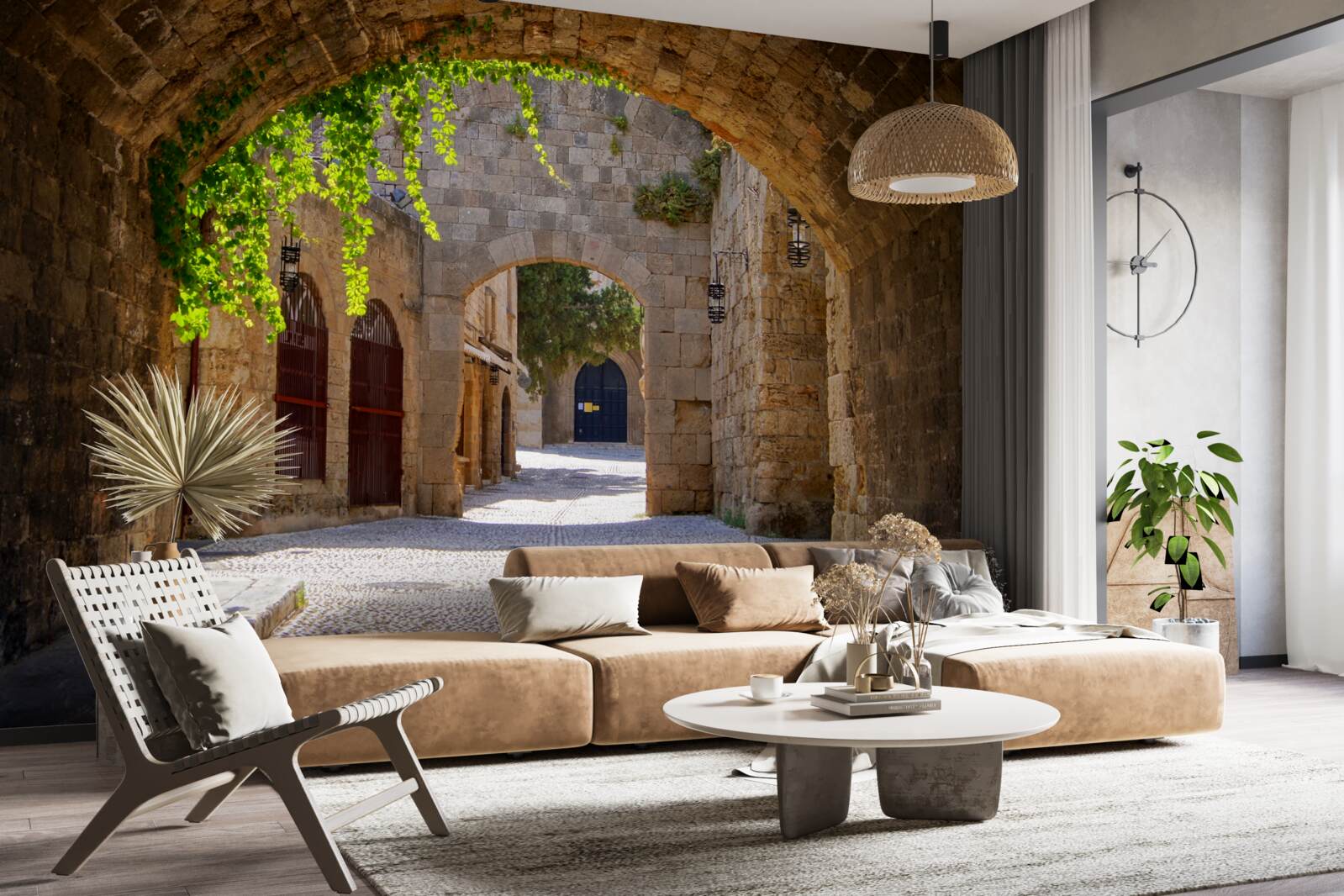 Fototapeta stare miasto zdobi kamienny łuk