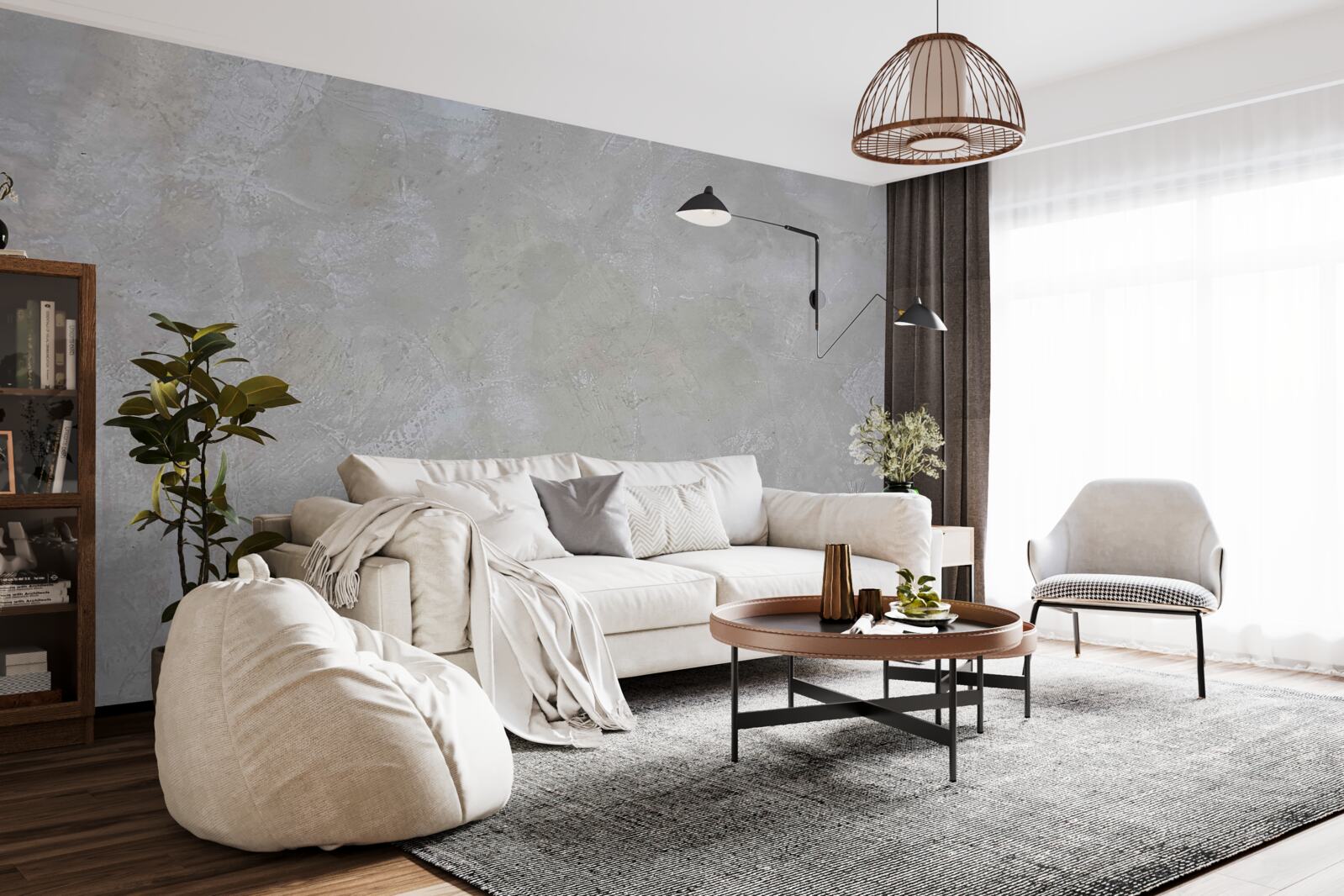 Fototapeta srebrnoszare tło