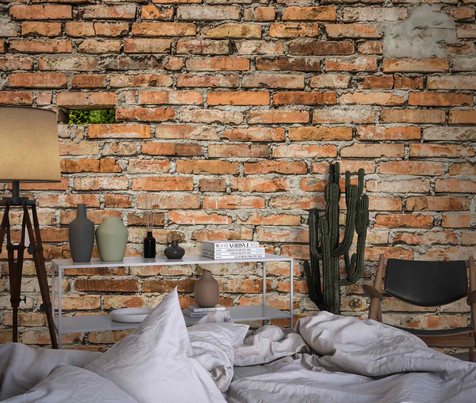 Fototapeta Ściana, z której spadają cegły, które straciły świeżość