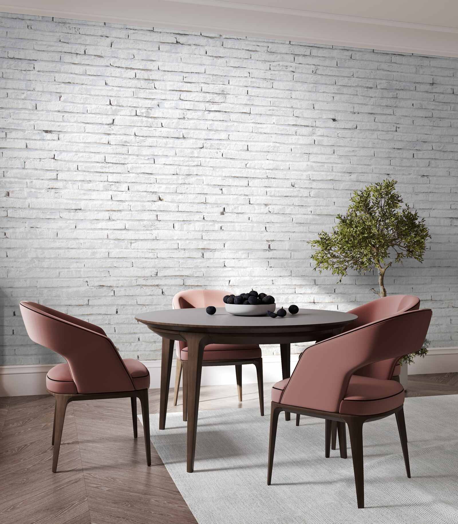 Fototapeta Ściana jest ceglana, o doskonałej bieli