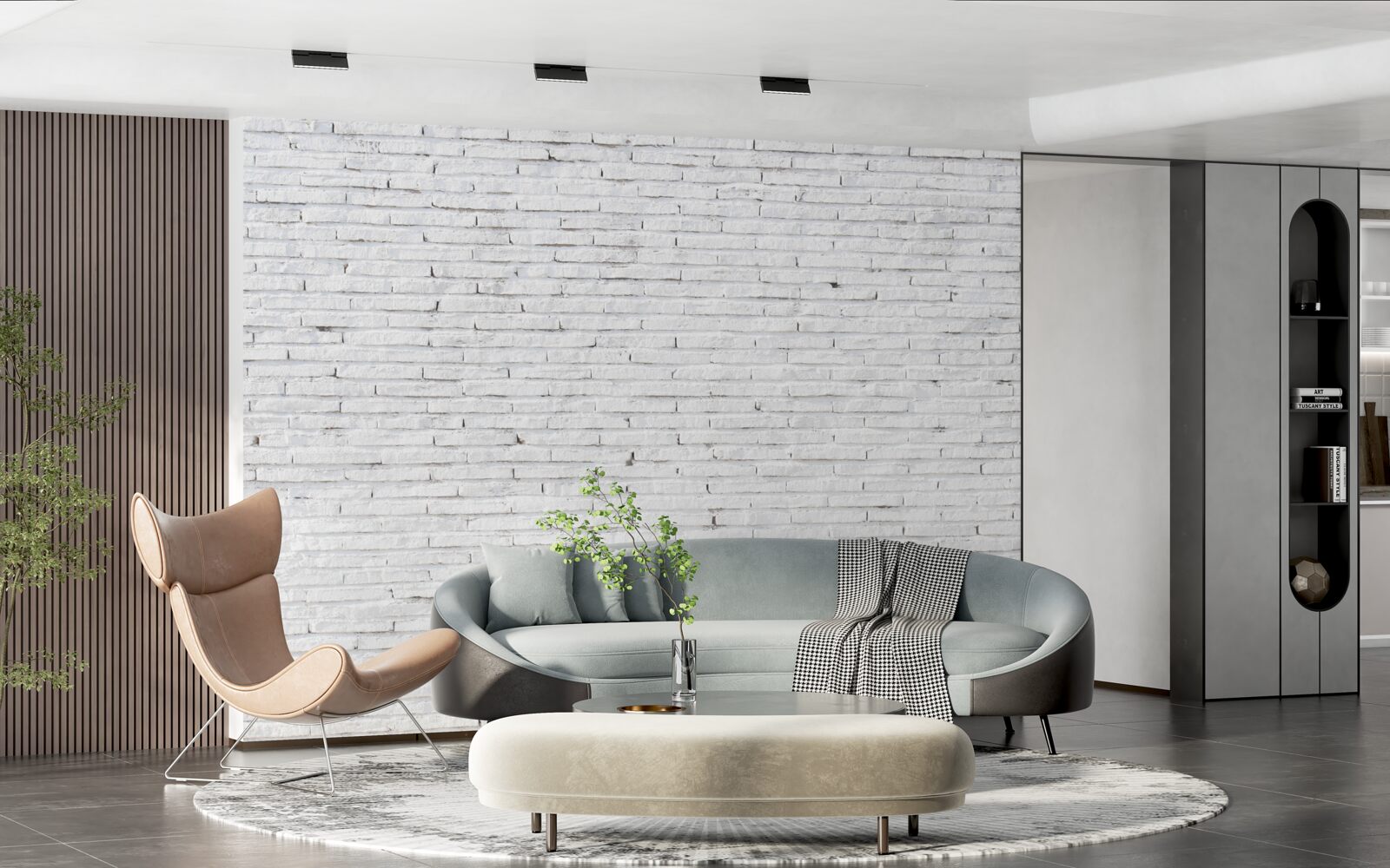 Fototapeta Ściana jest ceglana, o doskonałej bieli