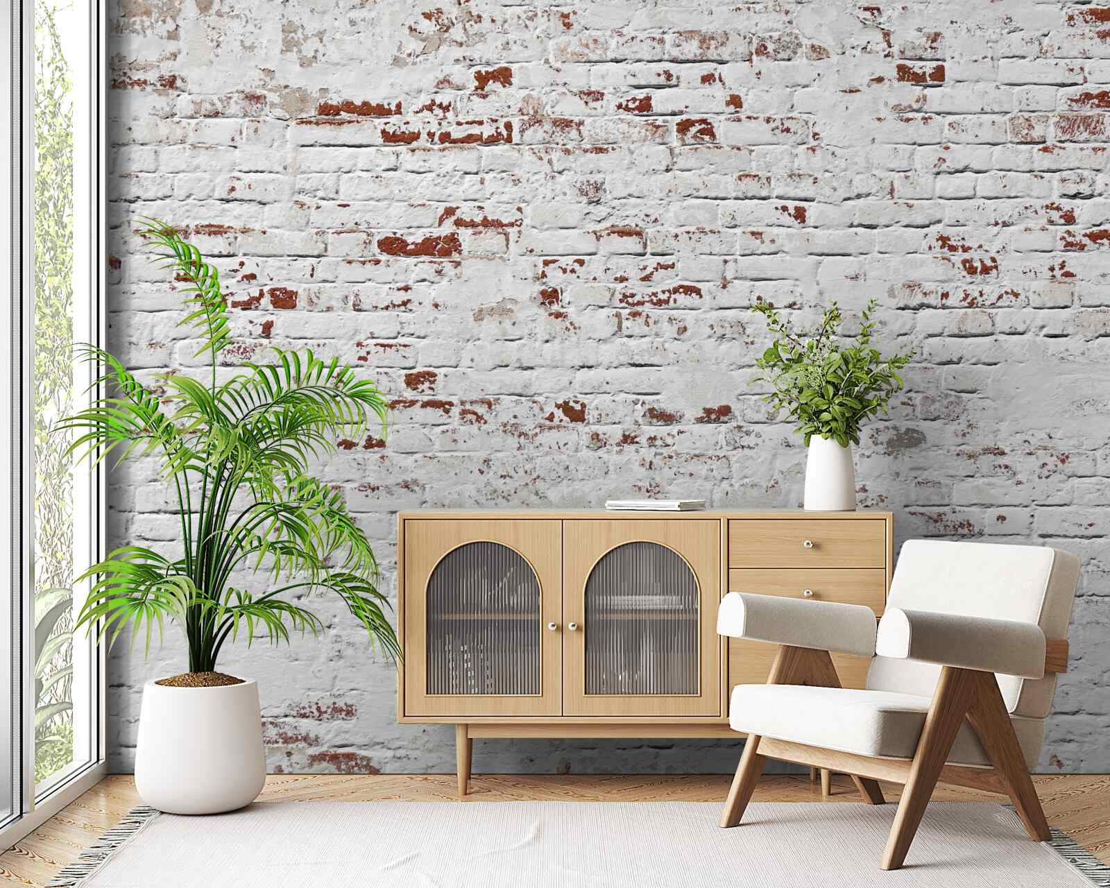 Fototapeta Ściana z cegieł, która straciła swój wygląd