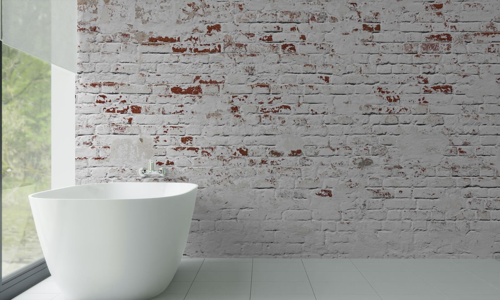 Fototapeta Ściana z cegieł, która straciła swój wygląd