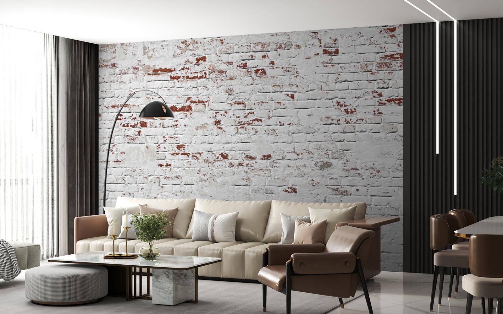 Fototapeta Ściana z cegieł, która straciła swój wygląd